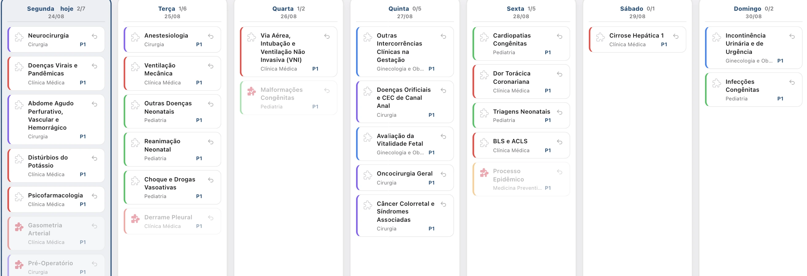 A semana no MedBoard: os temas distribuídos de segunda a domingo, com o dia de hoje em destaque